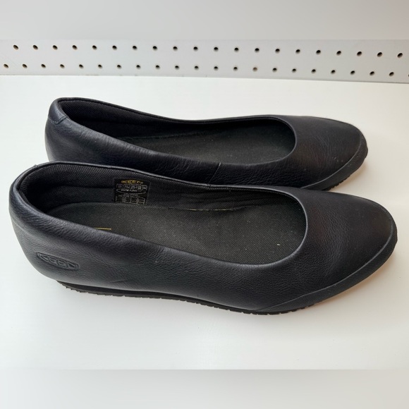 KEEN Women's Kanteen Flat Non Slip Black Flats Utility Work Shoe - Picture 3 of 16